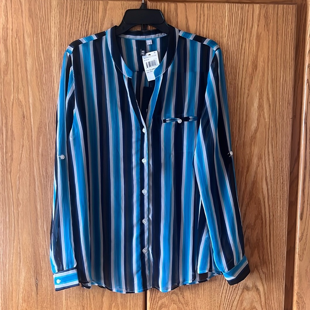 Kut From the Kloth sheer striped blouse